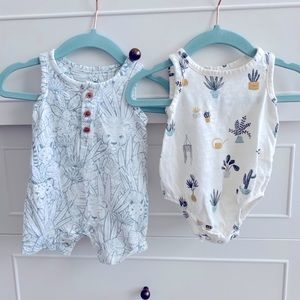 Little Co. Set of Summer Romper and Onesie Outfits NB